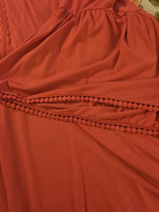 NWT Torrid 6 Orange Dress Bell Sleeves - Picture 4 of 4